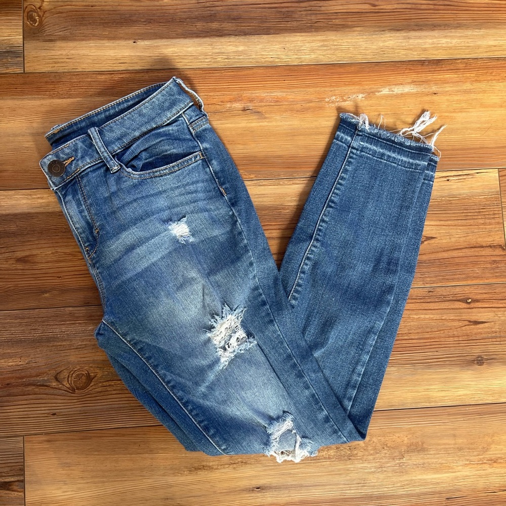 Distressed Blue Women's Jeans